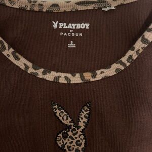Cheetah print Playboy crop top